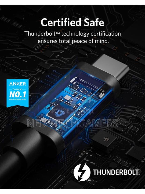 Anker Thunderbolt 4 Cable 2.3 Ft, USB-C to USB C Cable. · Photo 3