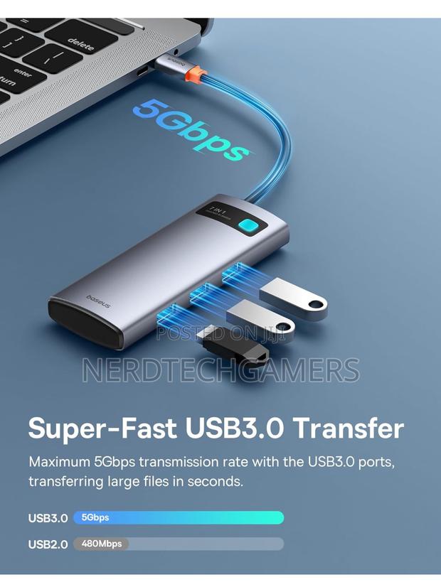 Baseus USB C Hub, at 60hz HDMI USB C Docking Station, · Photo 6