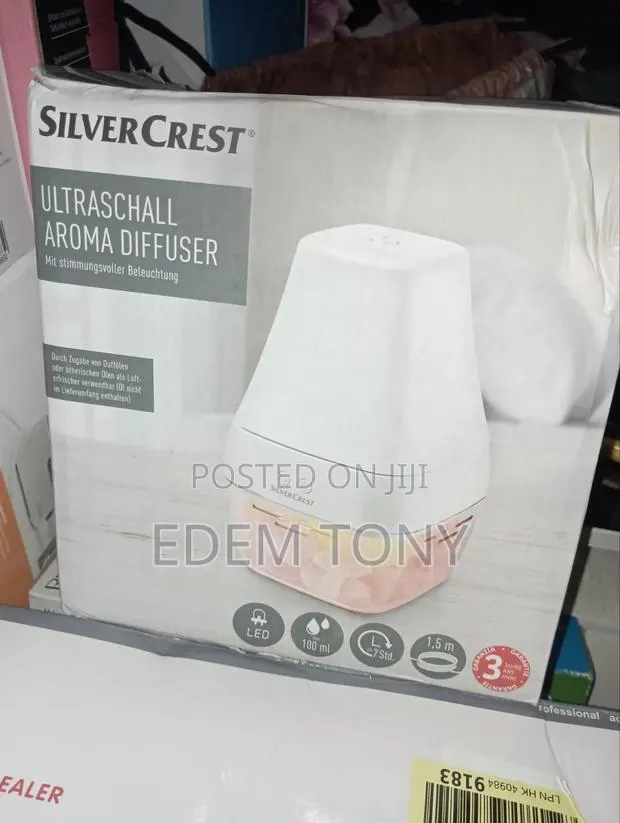 SilverCrest Ultrasonic Aroma Diffuser With a Salt Crystal Design