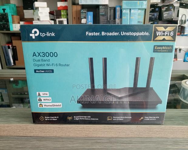 TP-Link Ax3000 Dual Band Gigabit Wi-Fi 6 Router Ax55 · Photo 1