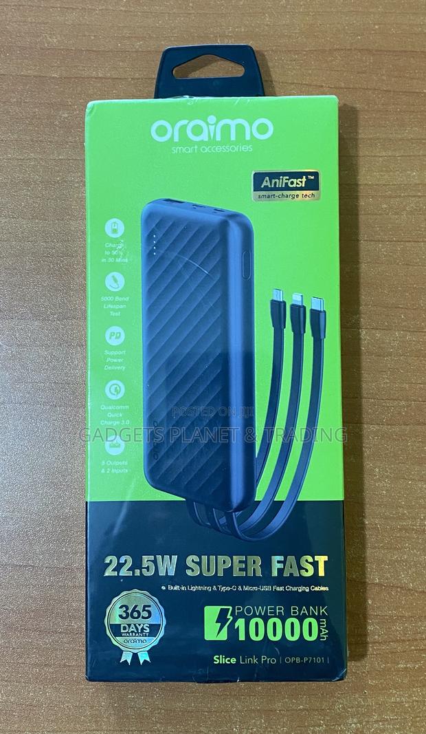 Oraimo Slice Link Pro 10,000mah 22.5W Max Fast Power Bank · Photo 1