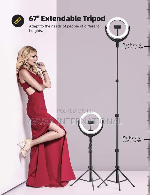 10'' Selfie Ring Light 67'' Tripod Stand - Lamicall Light · Photo 3