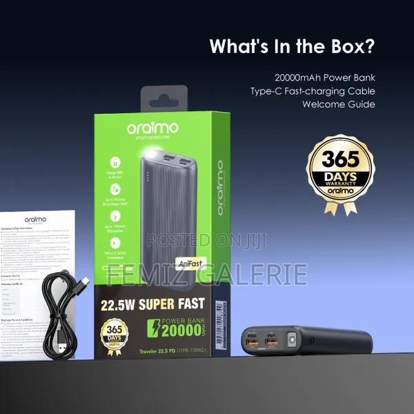 Oraimo Traveler 22.5 PD 20000mah 22.5W Power Bank · Photo 8