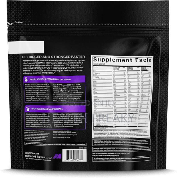 Masstech Extreme 2000 Mass Gainer Weight Gainer Bulk Muscles · Photo 4