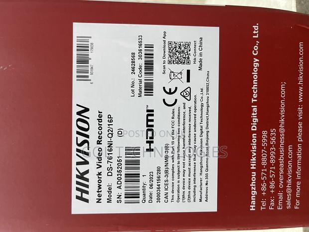 Hikvision 16ch Embedded Poe NVR Ds-7616ni-Q/16p · Photo 2