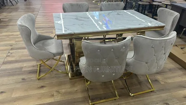 6 Seater Marble Dining Set · Photo 1
