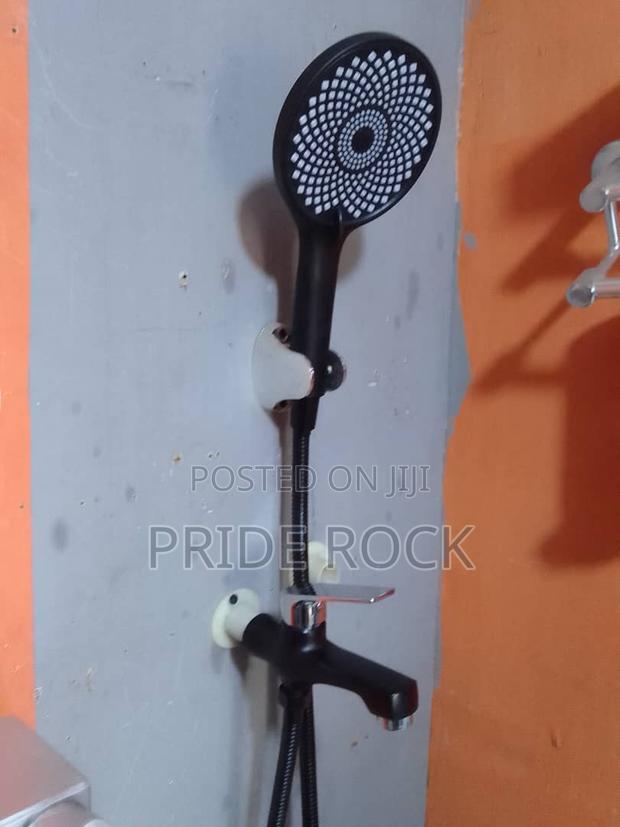 Black and Chrome Single Two in One Tap Shower, Single Shower · Photo 1