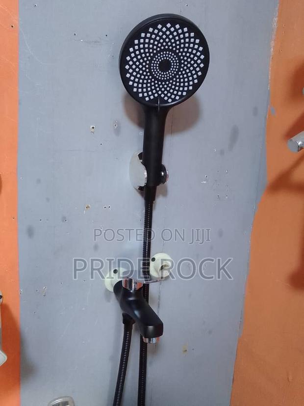 Black and Chrome Single Two in One Tap Shower, Single Shower · Photo 2