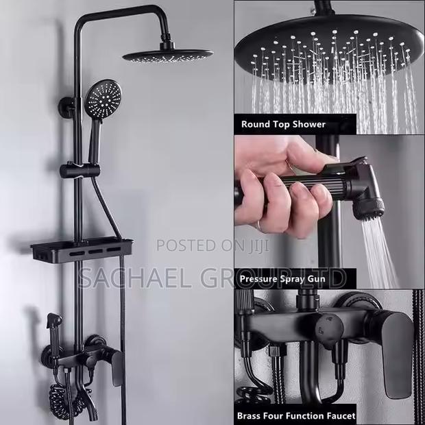 Black Elegant 4 in 1 Shower Set · Photo 1