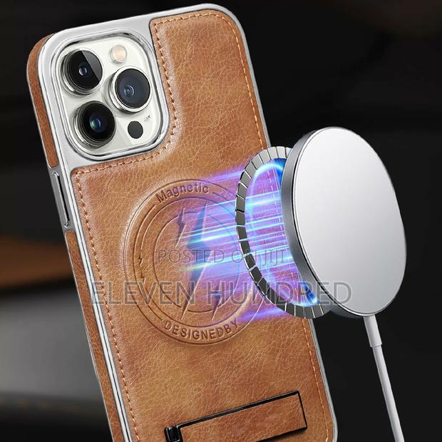 iPhone Leather Case With Mag-Safe and Stand · Photo 2