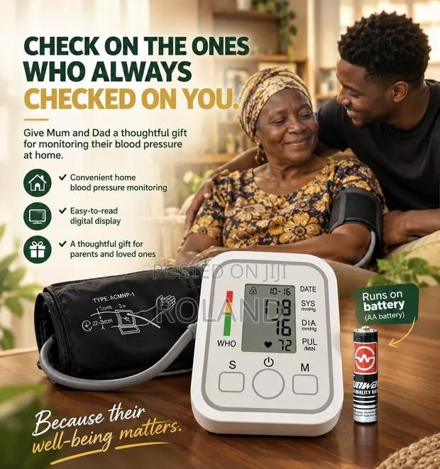 Digital Upper-Arm Blood Pressure Monitor With LCD Display · Photo 1