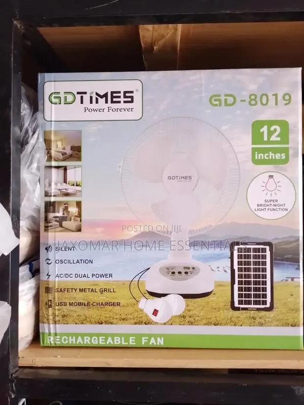 12" Rechargeable Fan · Photo 1