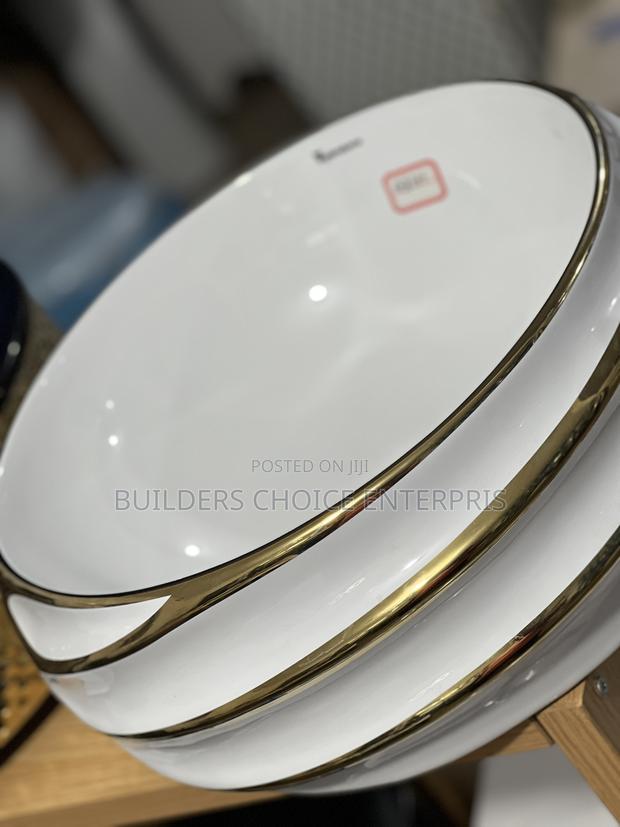 Counter Top Basin (Gold and White) · Photo 1