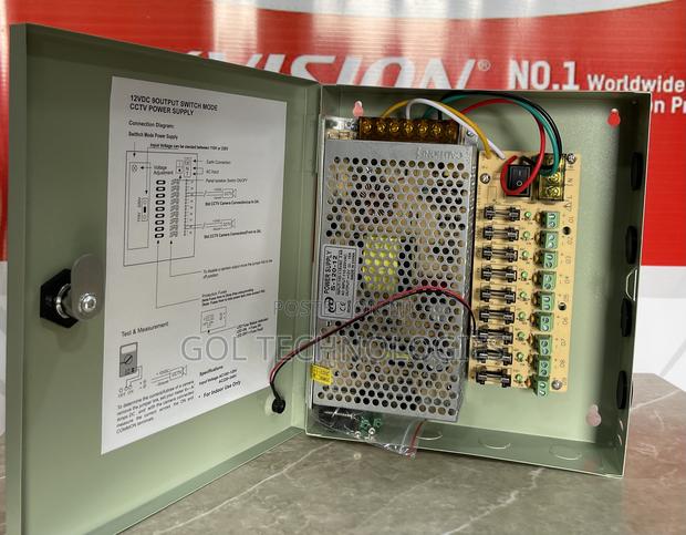 10ah CCTV Power Supply With Fuse (9CH Outlet) · Photo 1