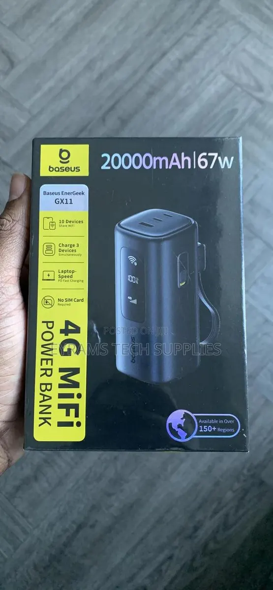 Baseus Energeek Gx11 4g Mifi Power Bank 20000mah · Photo 1