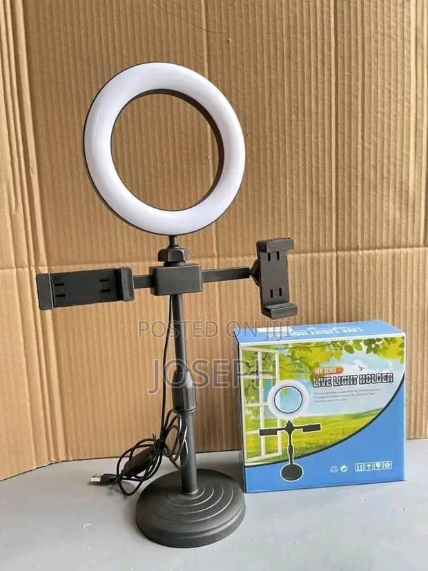 6 Inches Ring Light With 2 Phone Holder Tiktok Live · Photo 4