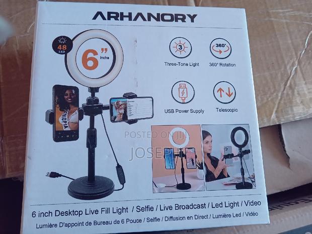 6 Inches Ring Light With 2 Phone Holder Tiktok Live · Photo 5
