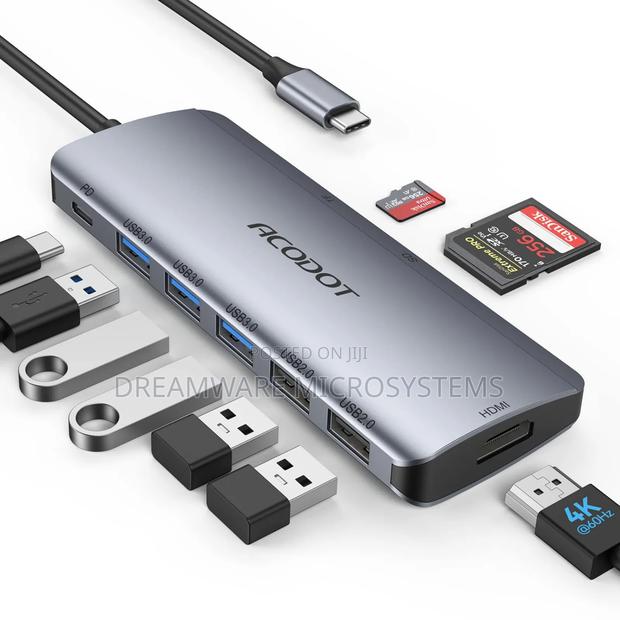 Usb C Hub, Acodot 9 in 1 Usb C to at 60hz Hdmi Adapter · Photo 1
