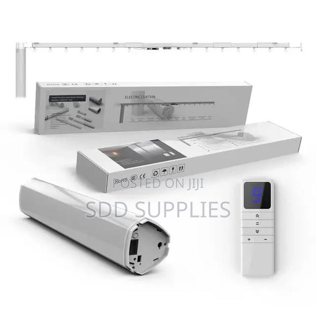 Rechargeable Battery Smart Curtains Motor Track Set · Photo 1
