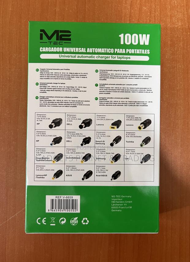 M2 Tec Universal Laptop Charger With 15 Tips - 100w · Photo 2