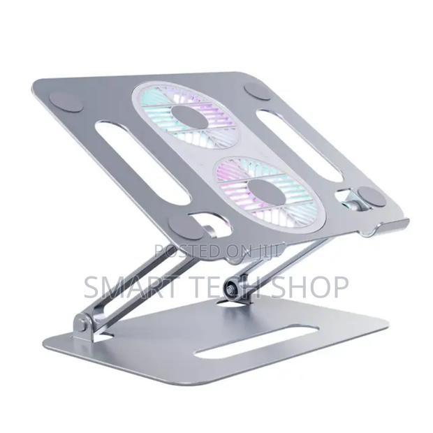 Height Adjustable Foldable Aluminium Laptop Stand With Fan · Photo 1