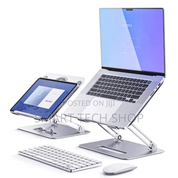Height Adjustable Foldable Aluminium Laptop Stand With Fan · Photo 2