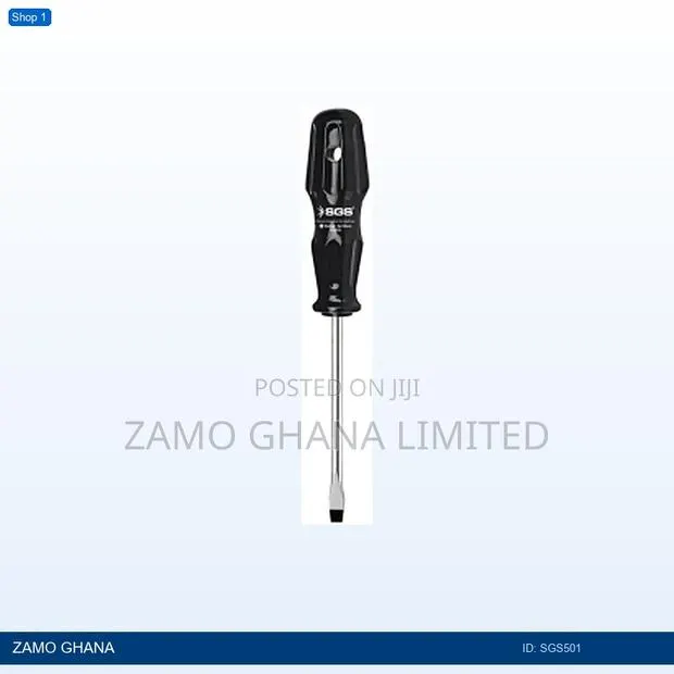 Screw Driver Slotted 3*80 Black Series - Sgs501 · Photo 1