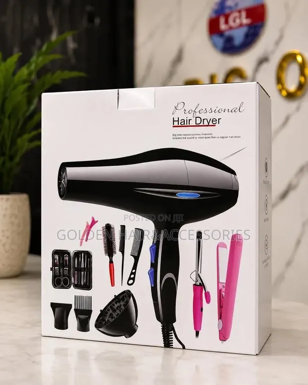 12in1 Professional Dryer Set With Straightener, Curler Nail Care Set · Photo 1