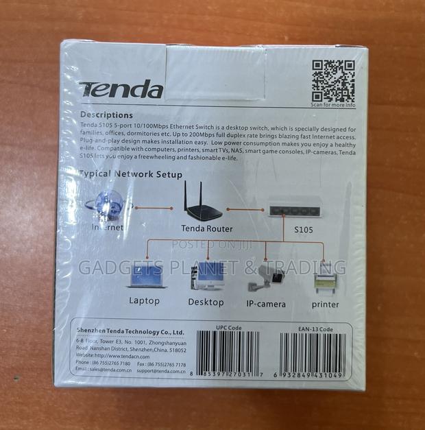 Tenda 5-Port Mini 10/100mbps Fast Ethernet Switch - S105 · Photo 4