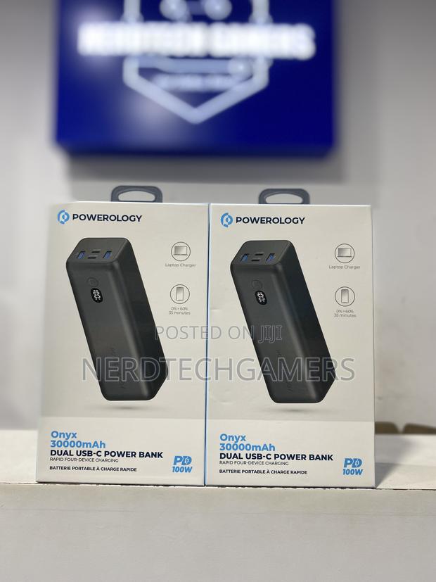 Powerology Onyx 30000mah Dual USB-C Power Bank · Photo 1