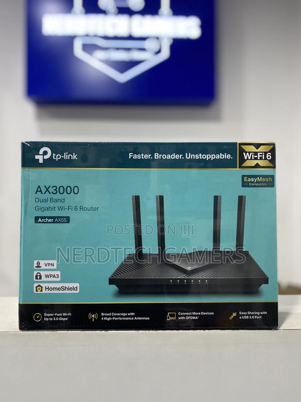 Tp-link AX3000 Wifi 6 Router, VPN Router, (Archer AX55) · Photo 1