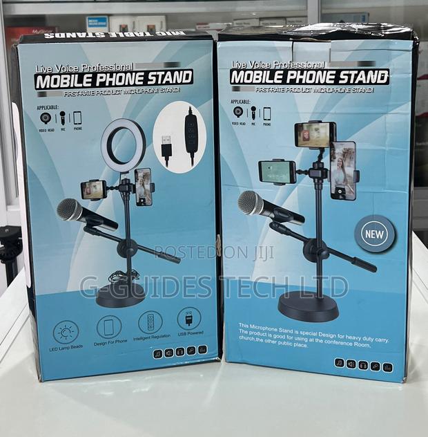 Live Voice Professional Mobile Phone Stand, Mic Table Stand · Photo 4