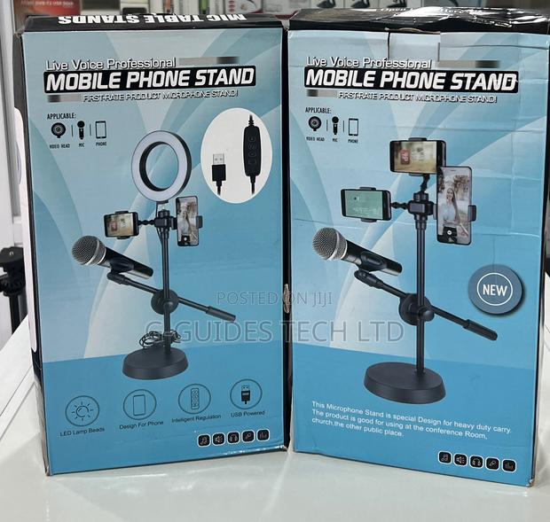 Live Voice Professional Mobile Phone Stand, Mic Table Stand · Photo 1