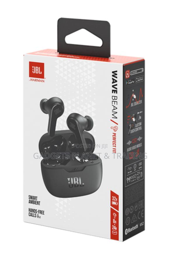 JBL Wave Beam Super Bass Bluetooth Earbuds Black · Photo 1