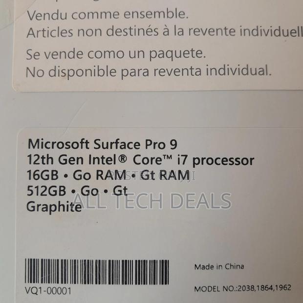 New Laptop Microsoft Surface Pro 9 16GB Intel Core I7 SSD 512GB · Photo 1