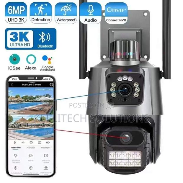 Dual Lens Smart Alarm PTZ Camera, 6MP, 2in1 · Photo 1
