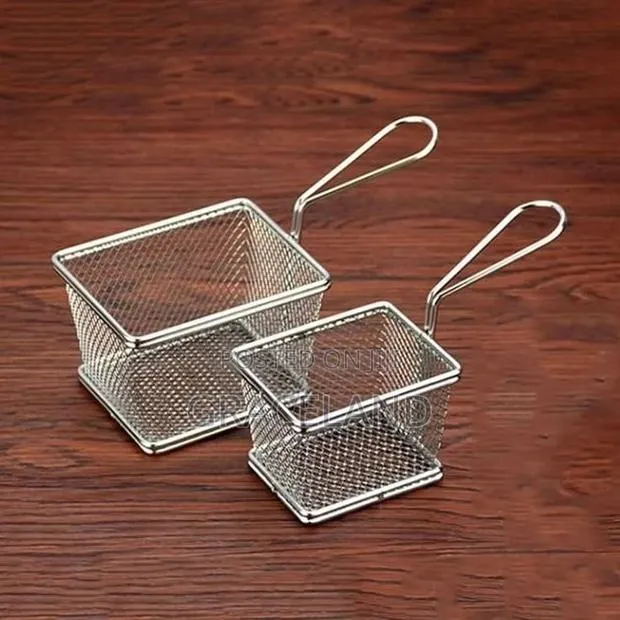 This Is Original Stainless Steel Mini Chips Basket 12x10 Cm 12 Pieces · Photo 1