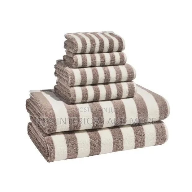 Towel 6 Pieces Set(Beautiful by Drew Barrymore 100% Cotton, Taupe) · Photo 1