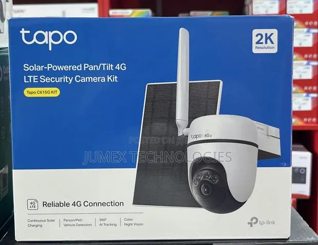 Tapo C615g Kit Solar-Powered Pan/Tilt 4g Lte Security Camera Kit Sim · Photo 1