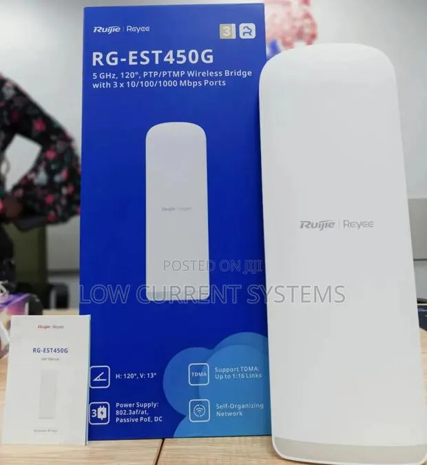 Ruijie PTMP 15 Dbi Base Station 120 Degrees Wireless Bridge Gigabyte · Photo 1