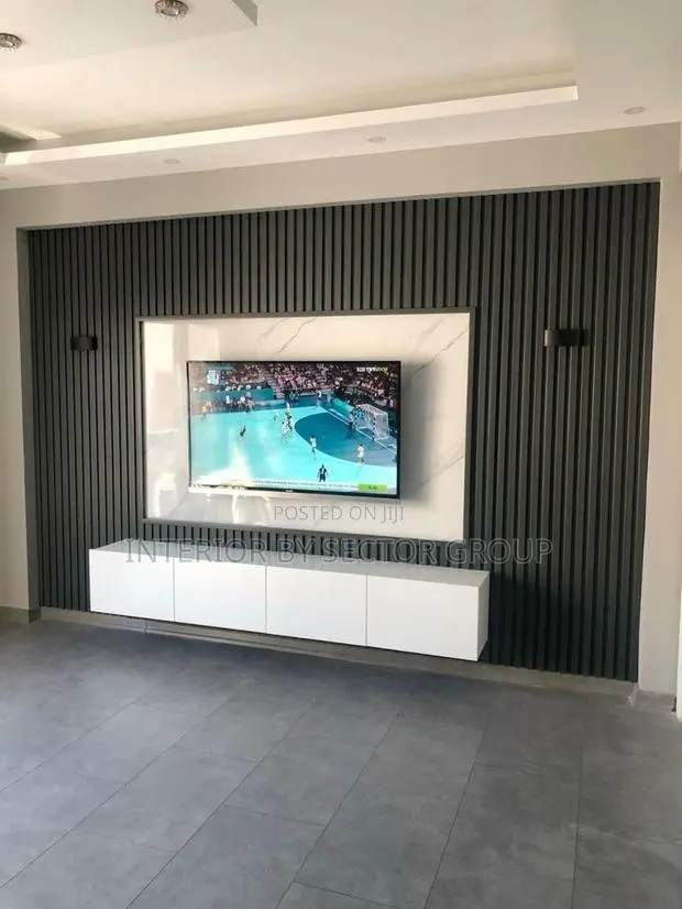 Floating TV Unit With Light Stones · Photo 1