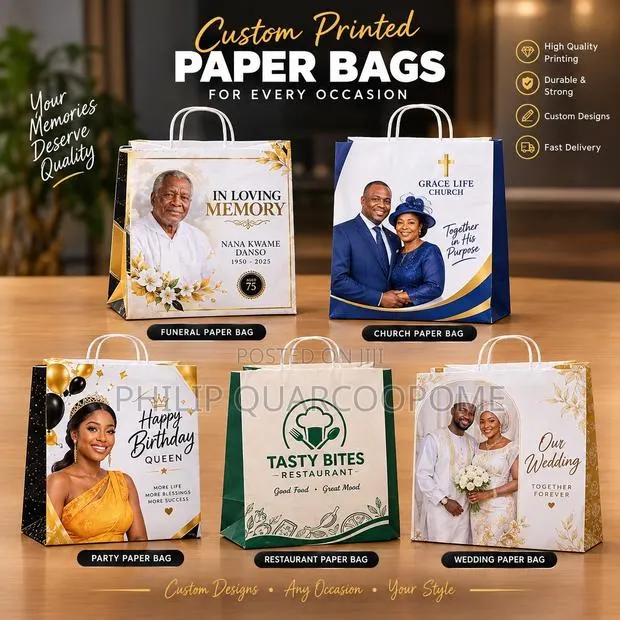 Paper Bags for Churches, Birthdays, Weddings,Funerals · Photo 1