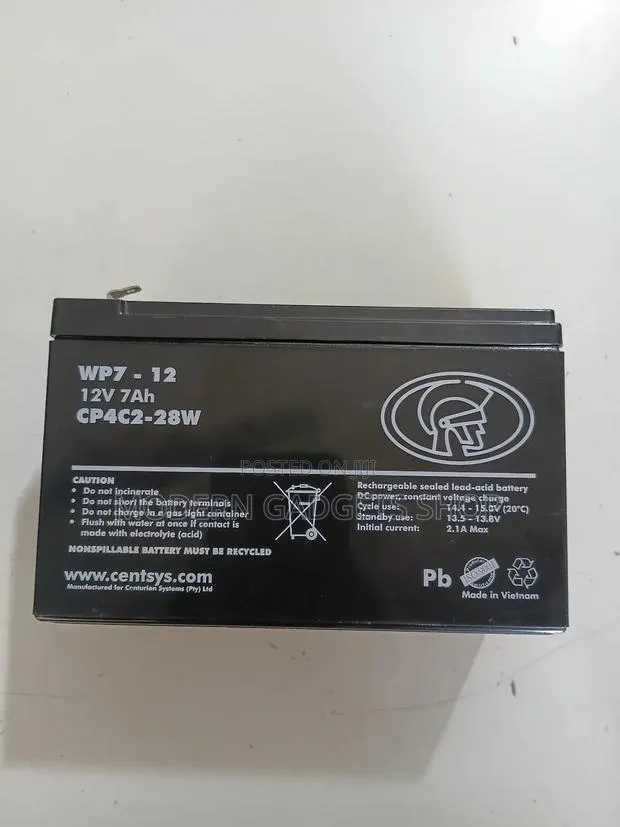 12V 7Ah Rechargeable Sealed Lead Acid Battery – VRLA · Photo 1