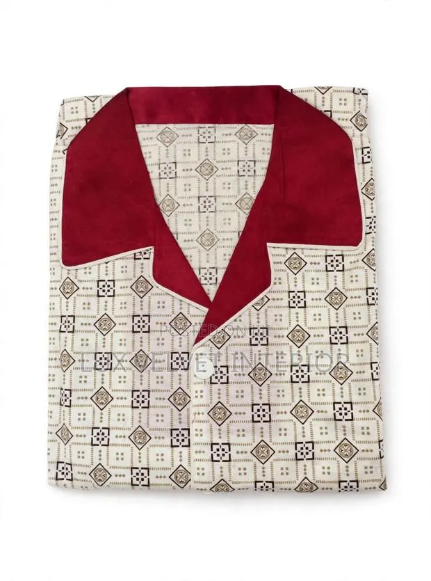 Quality Cotton Pyjamas - 2 PCS - Red & Grey Design · Photo 1