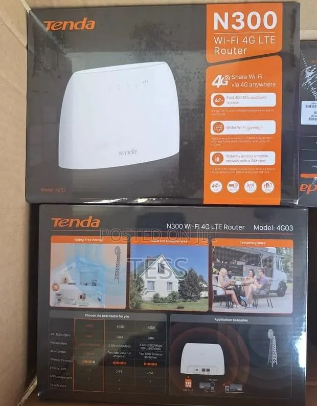 Tenda Universal 4g Lte Sim Router 300 MBPS Wi-Fi 4g03 · Photo 1