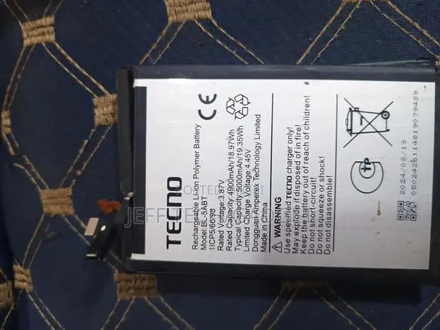 Original Battery for All Tecno Phones · Photo 1