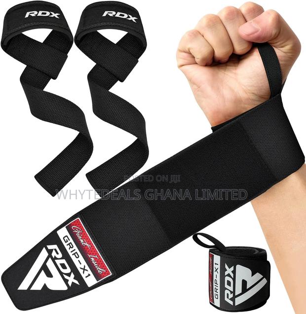 RDX S4 Lifting Wrist Wraps+Gym Straps-Strength Training · Photo 2