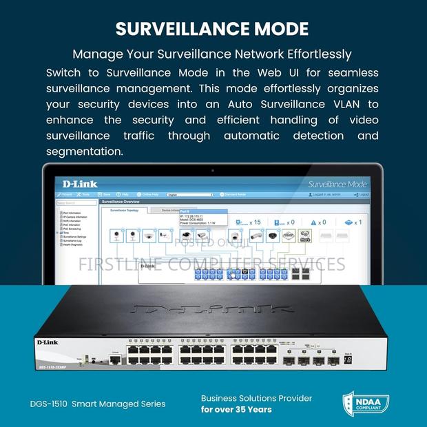 Dlink 48 10/100/1000 BASE-T Poe Ports · Photo 1