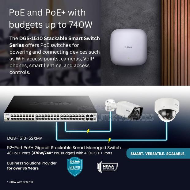 Dlink 48 10/100/1000 BASE-T Poe Ports · Photo 3