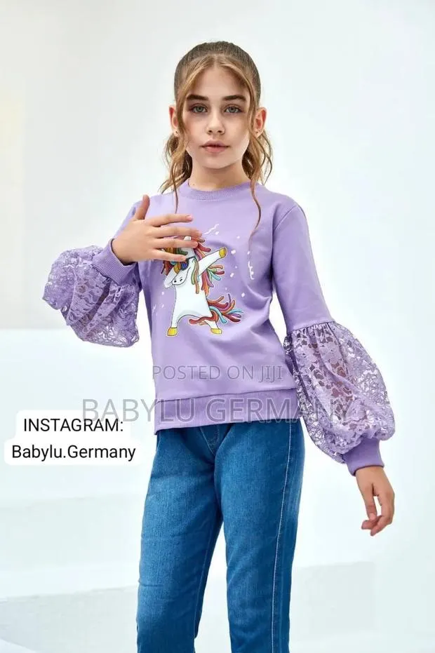 Stylish Kids Purple Sweater and Jeans Set : Turkey Imported · Photo 1